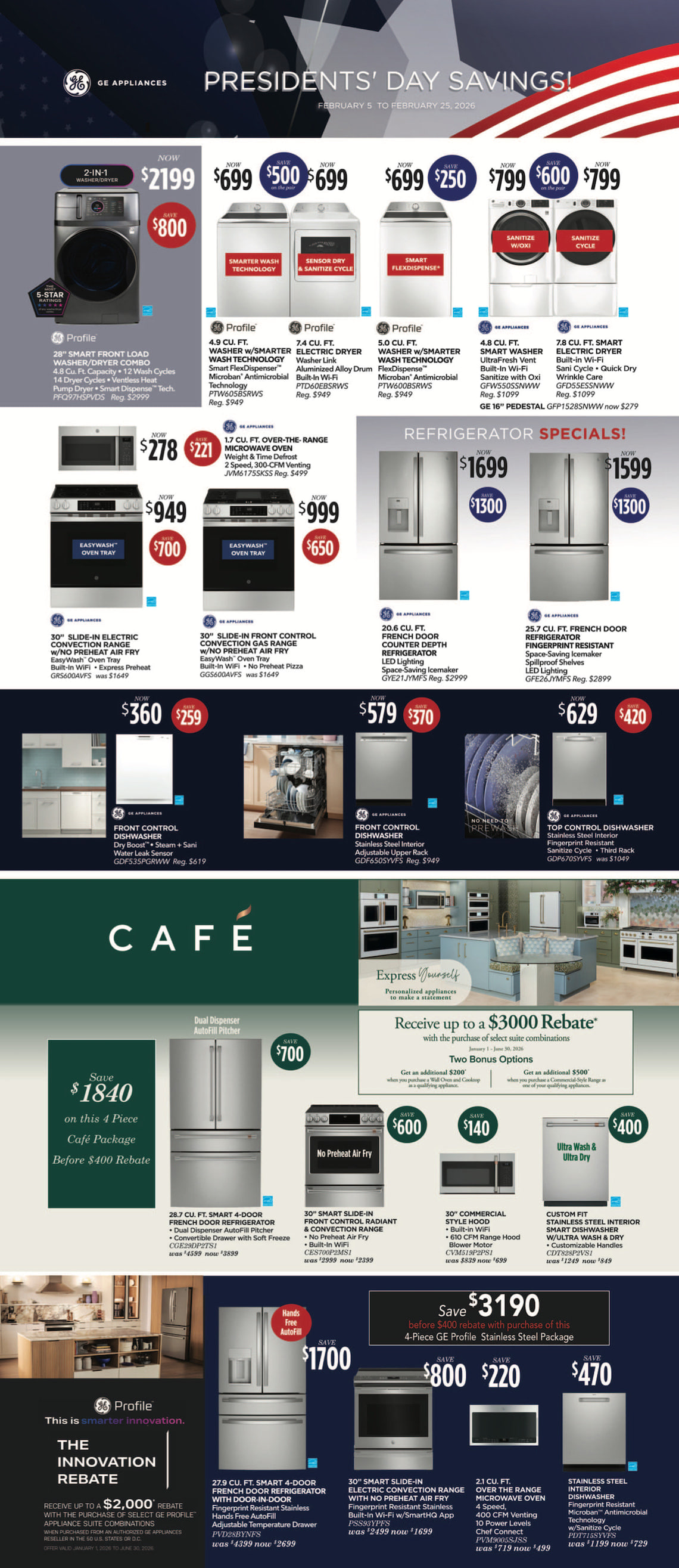 2026 Presidents Day Appliance Sale Flyer 2