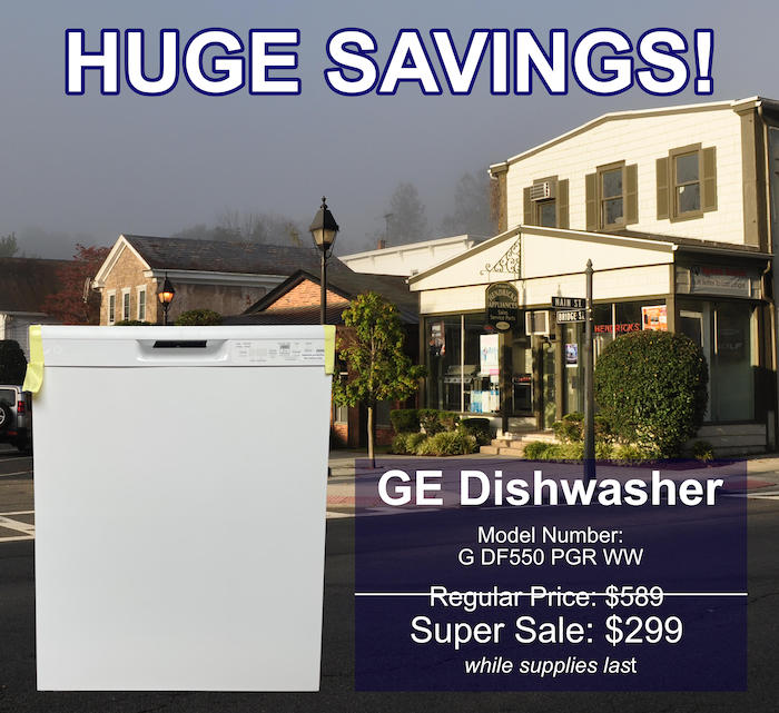 Sale on GE Dishwasher, Model#: G DF550 PGR WW, Sale Price: $299